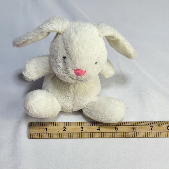 Carters Precious Firsts White Bunny Rabbit 6" Plush Stuffed Baby Toy - Picture 10 of 10